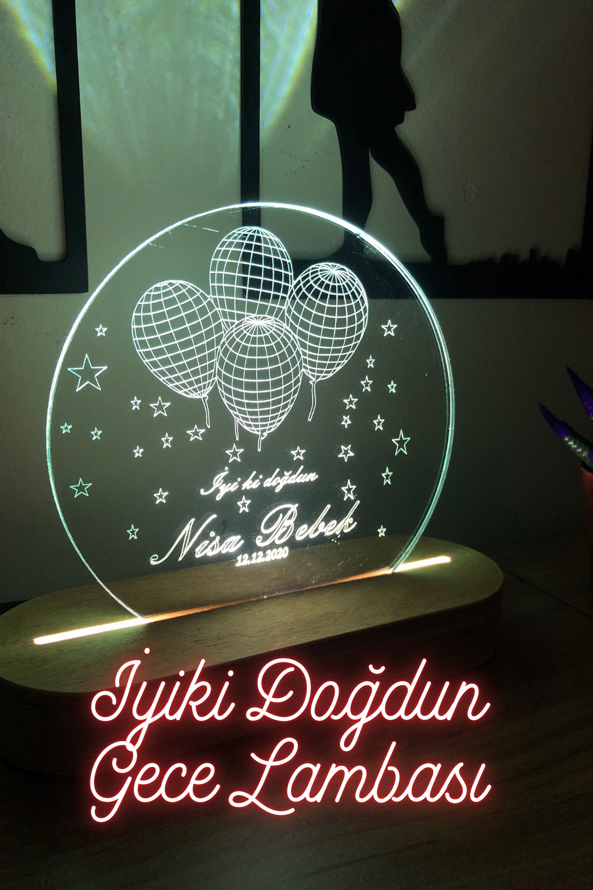 kişiye özel gece lambası