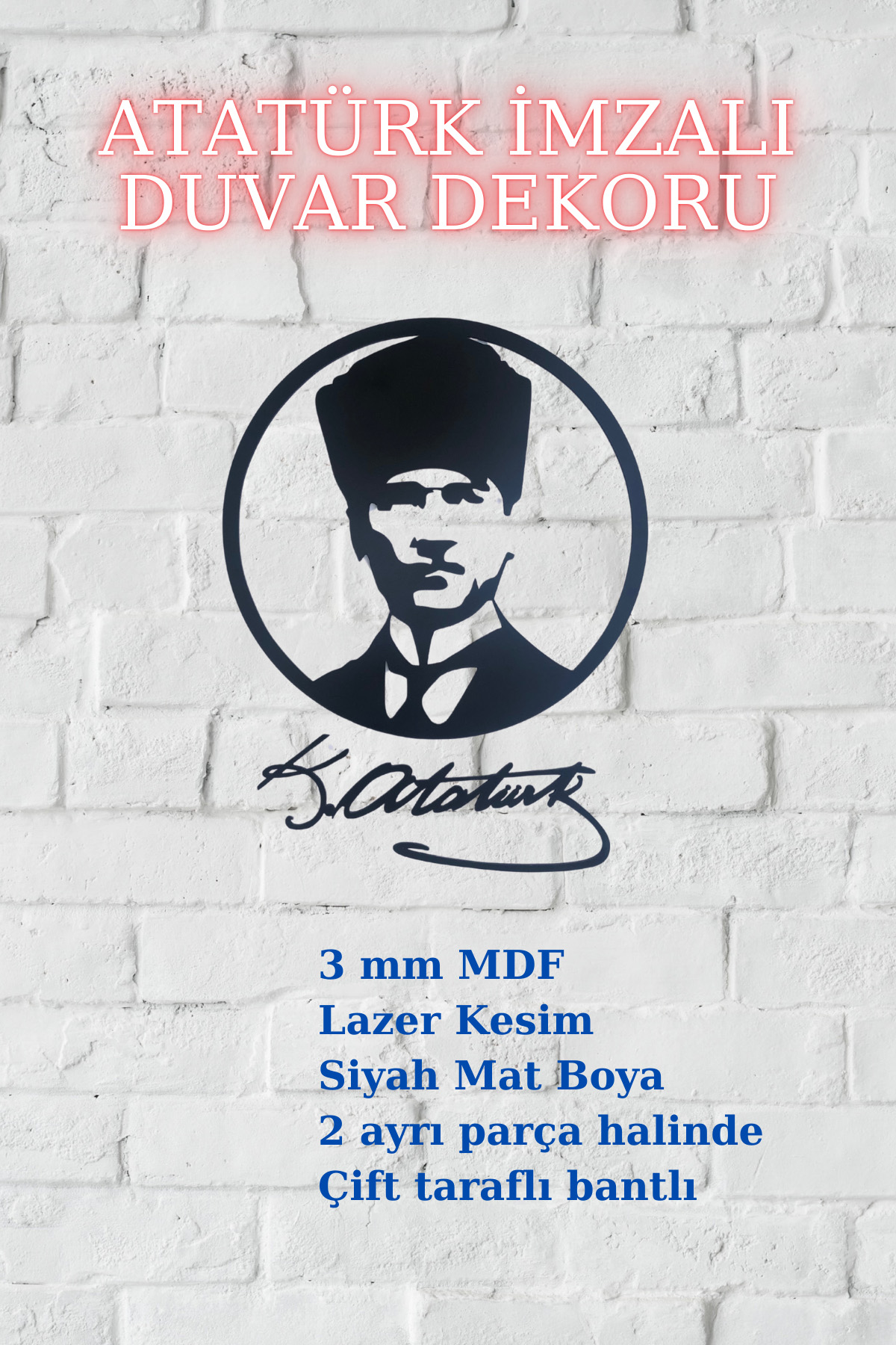 Atatürk imzalı dekor ürünü