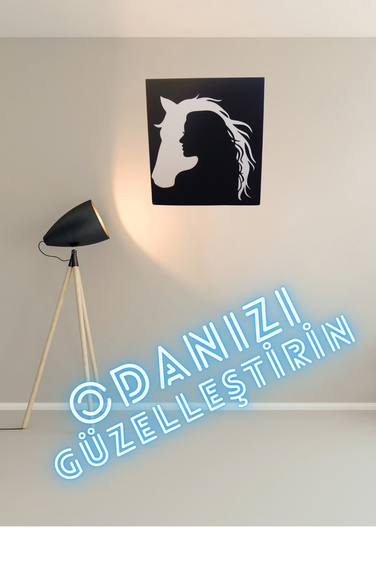 Duvar Dekor Tablo - At ve Kadın Temalı ModelTRY018 - Görsel 3