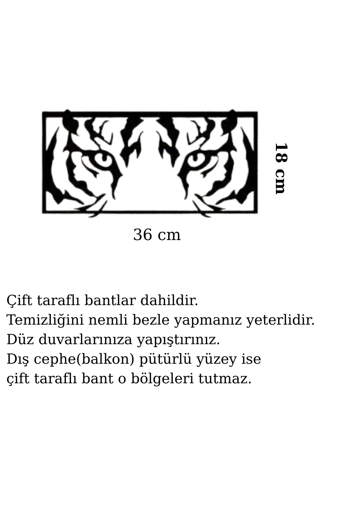 Kaplan Motifli Duvar Dekor Ürünü - ModelTRY030 - Görsel 3