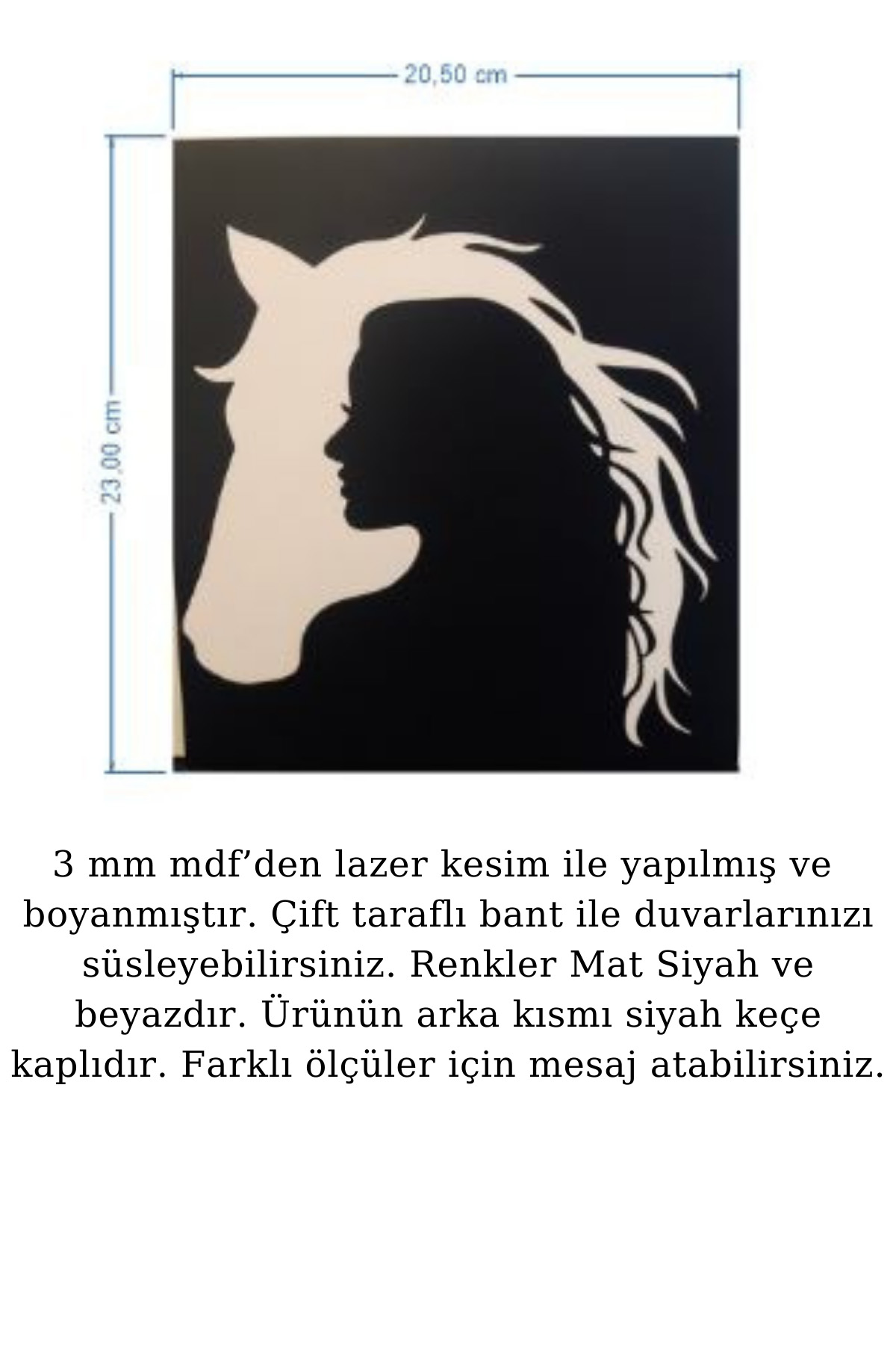 Duvar Dekor Tablo - At ve Kadın Temalı ModelTRY018 - Görsel 4